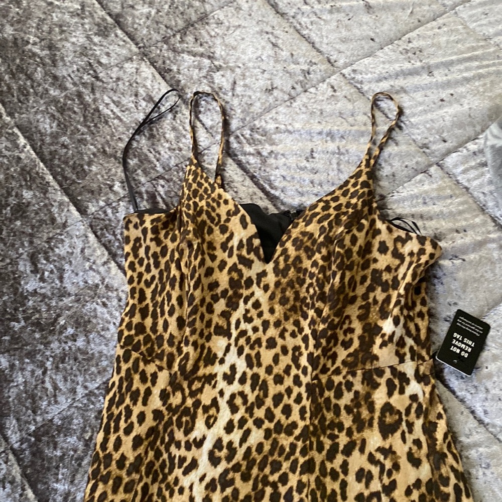 Cheetah print midi dress